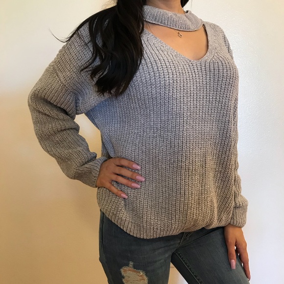 •LAST ONE• Chenille Choker Neck Sweater - Picture 8 of 8